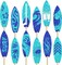 18pcs Glitter Surfboard Theme Centerpiece Sticks Summer Surfing Party Decorations Summer Beach Surf Party Table Centerpiece for Surfer Birthday Hawaii Surfing Party Supplies